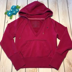 American Eagle women’s pullover V-neck hoodie